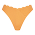 Bas de bikini échancré Scallop, Orange