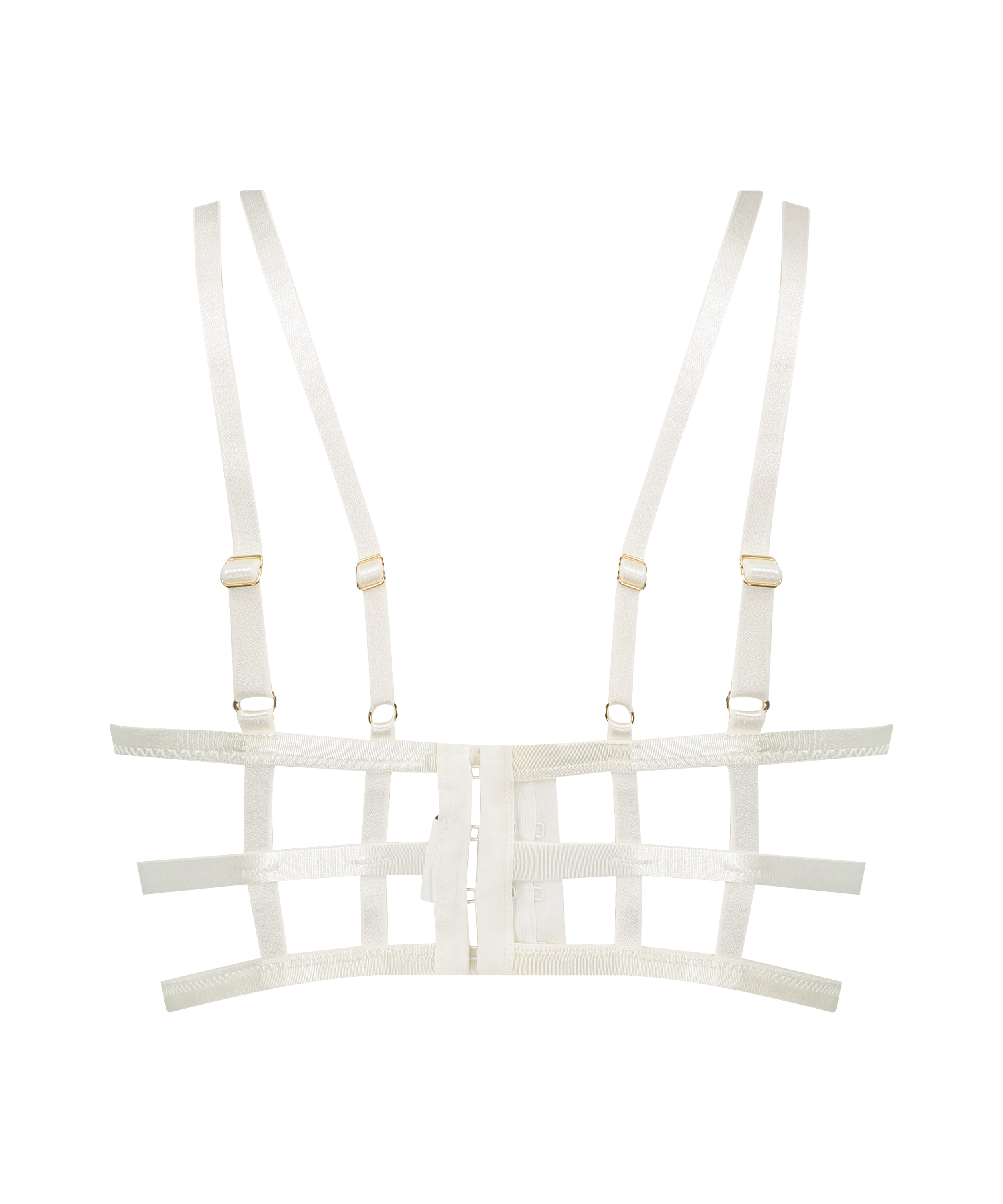 Soutien-gorge à armatures non préformé longline Piper, Blanc, main