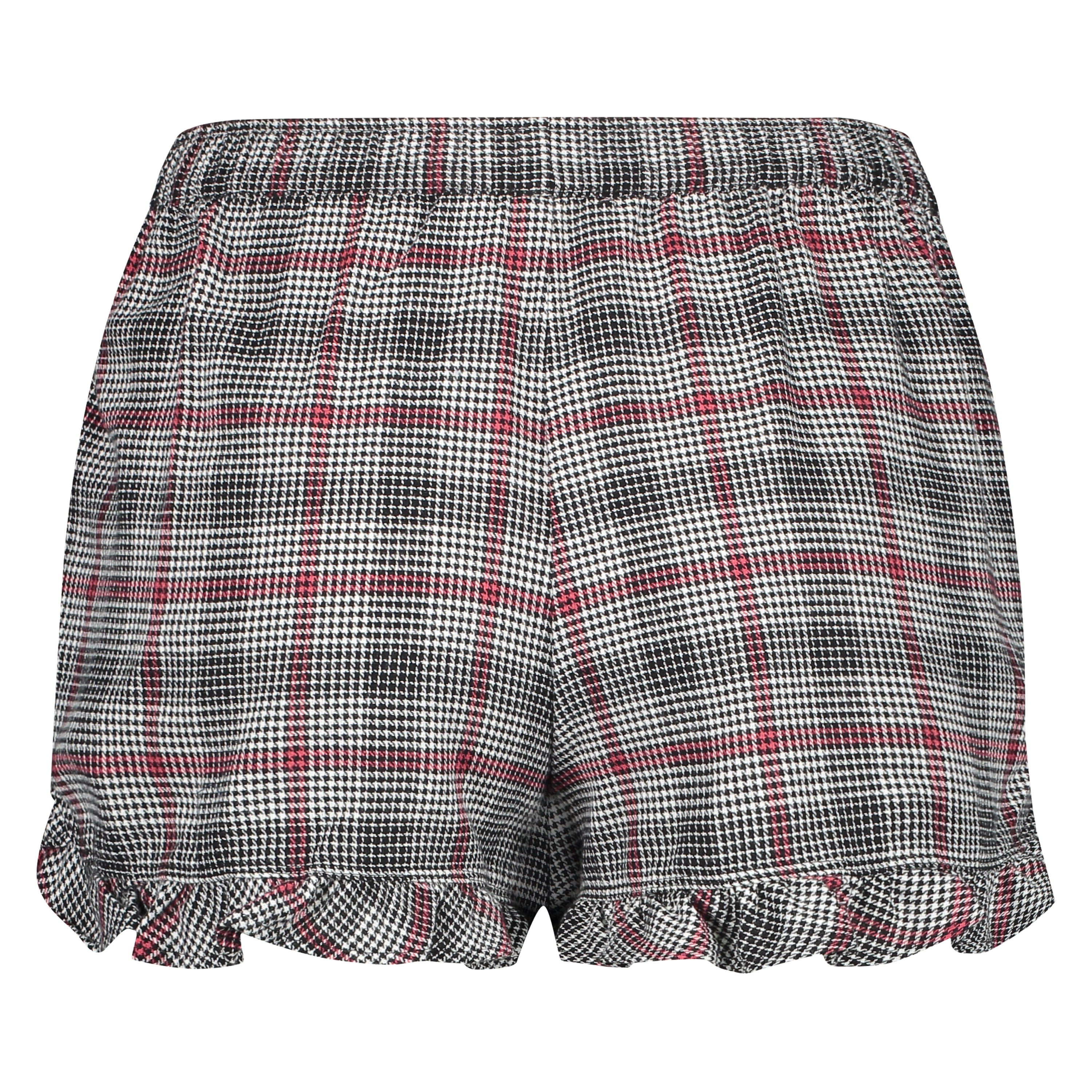 Short Pyjama Twill Check, Gris, main