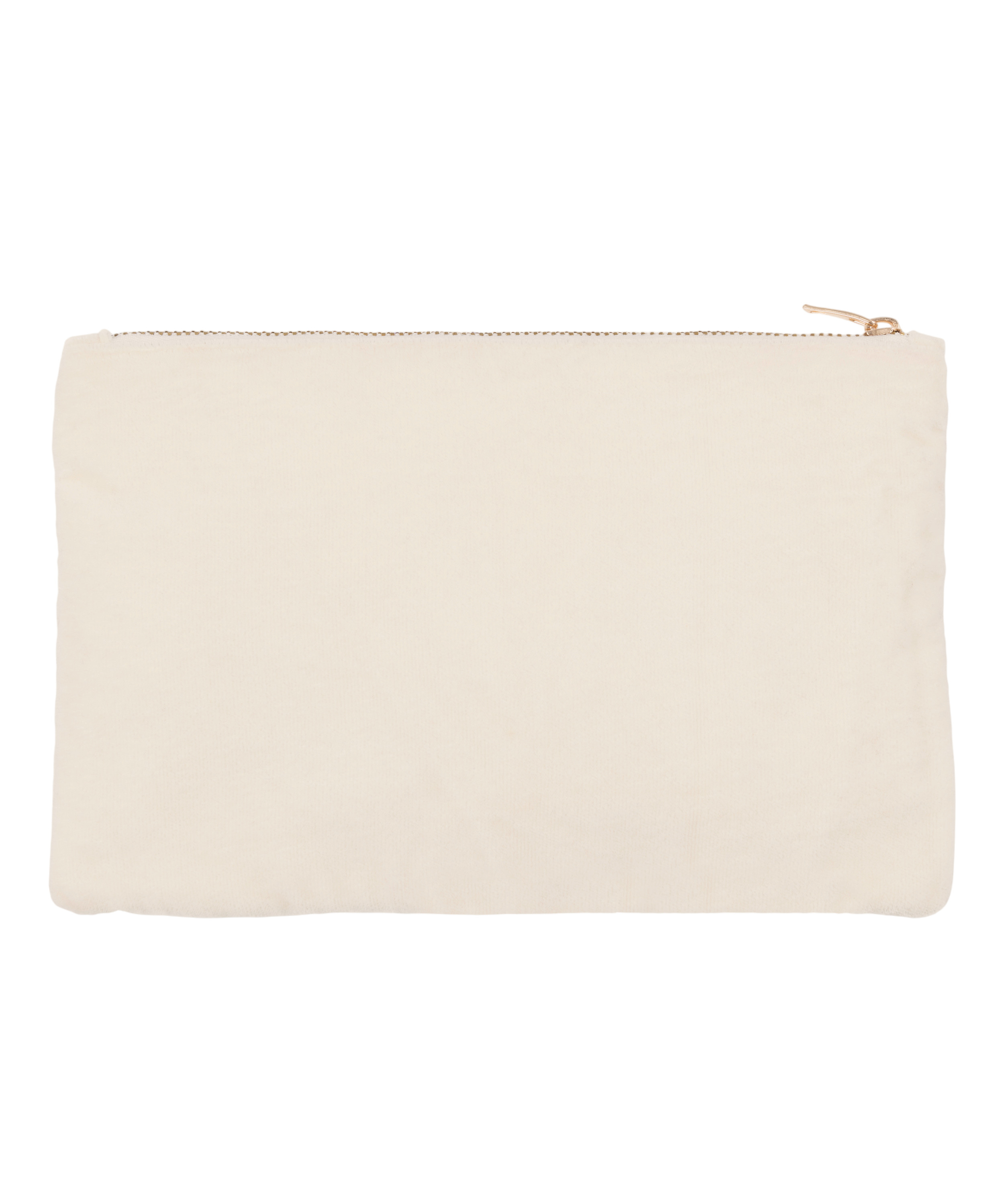 Pochette perlée ours, Beige, main