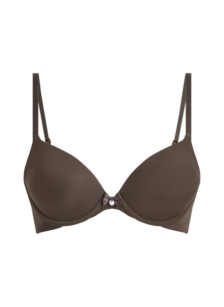 Soutien-gorge &agrave; armatures pr&eacute;form&eacute; Plunge, Marron