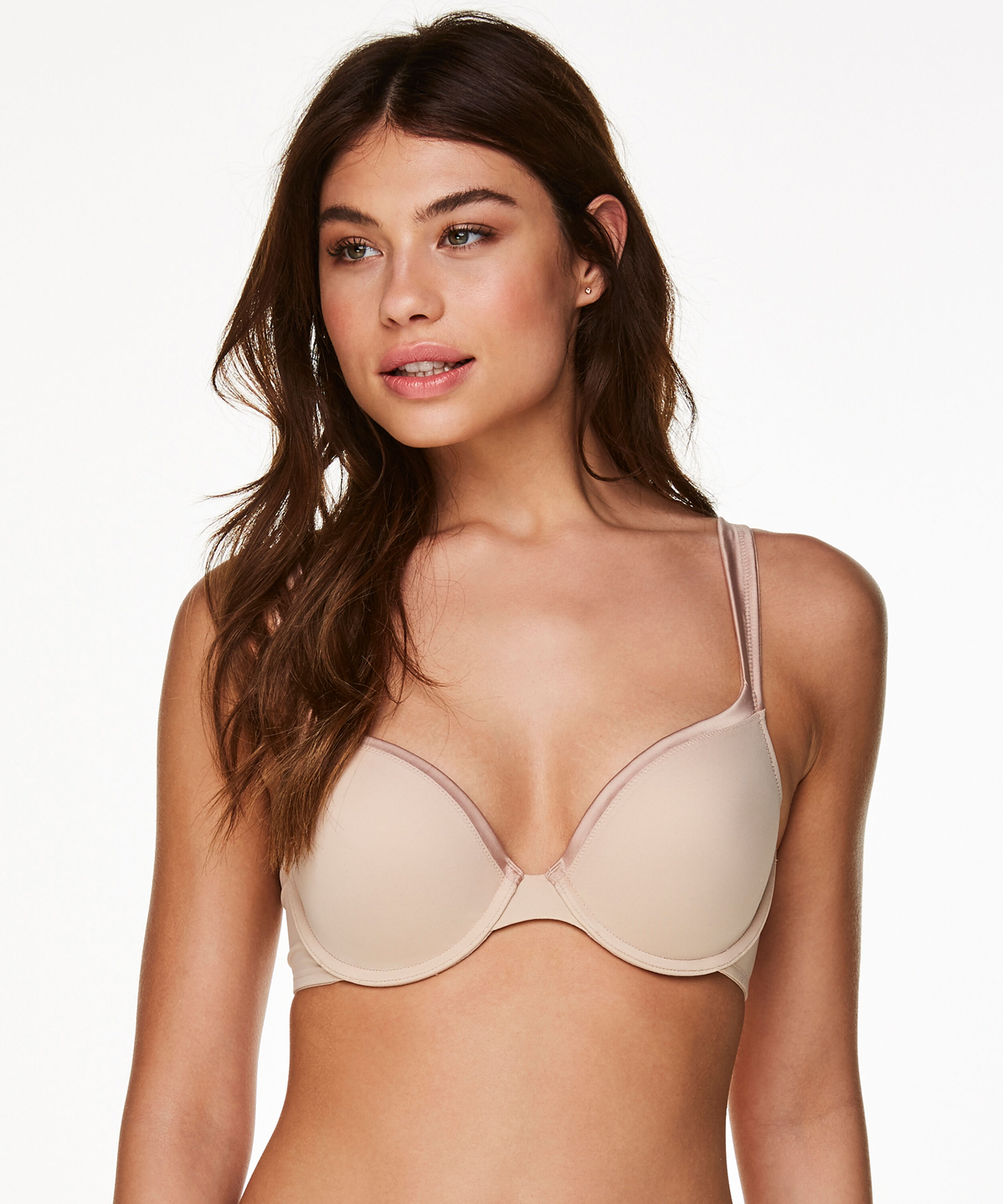 Soutien-gorge à armatures préformé Satin fleece, Beige