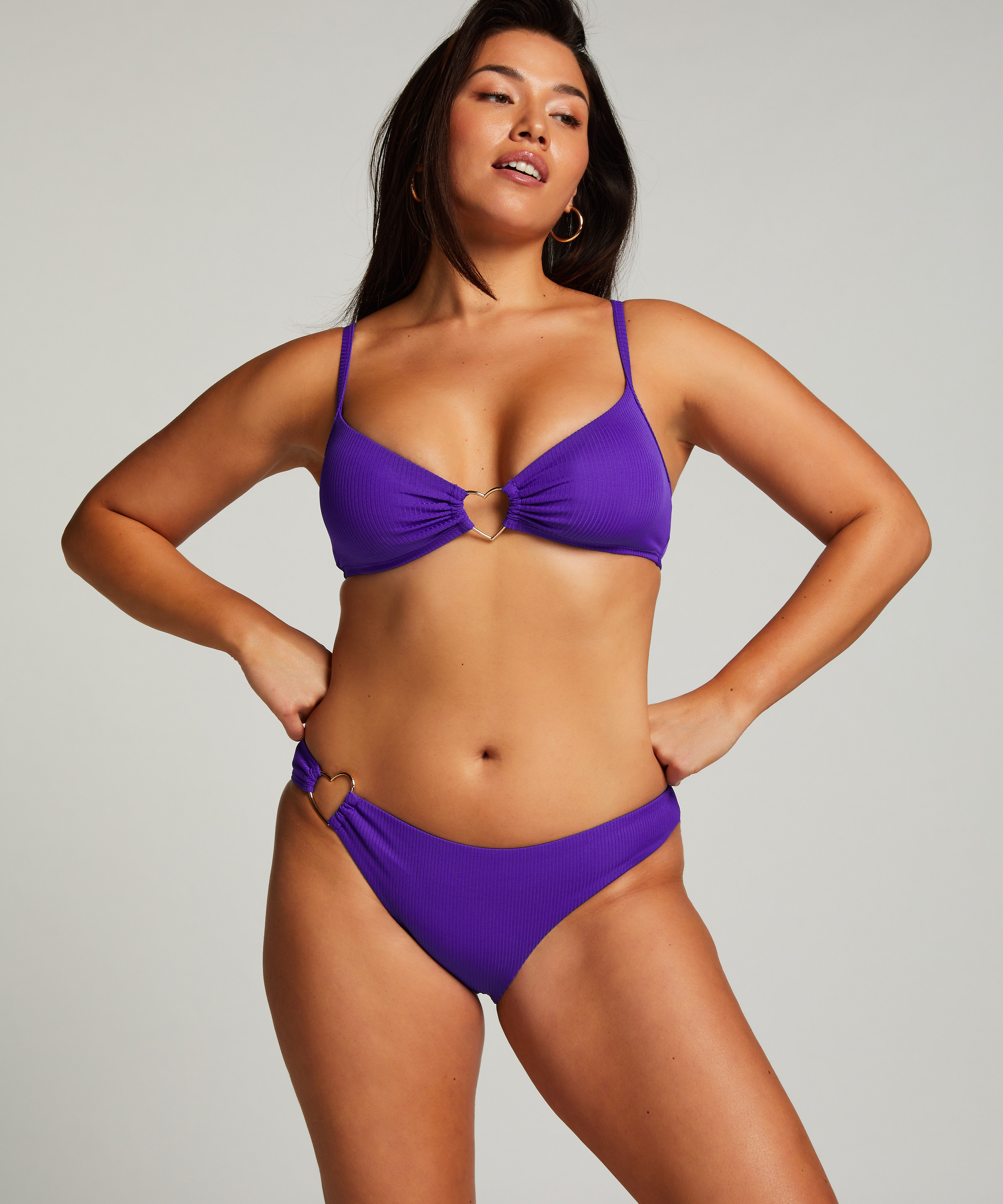 Haut de bikini court Eclipse, Violet, main