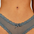 Lot de 3 slips brésiliens en forme de V en mesh, Bleu