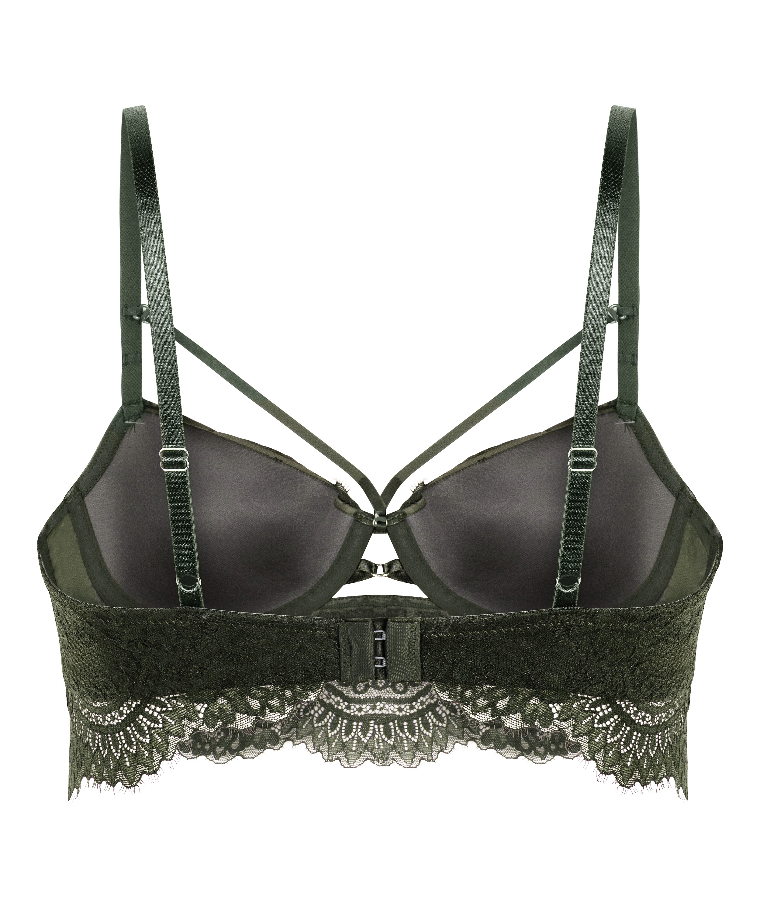Soutien-gorge à armatures rembourré longline Amara, Vert, main