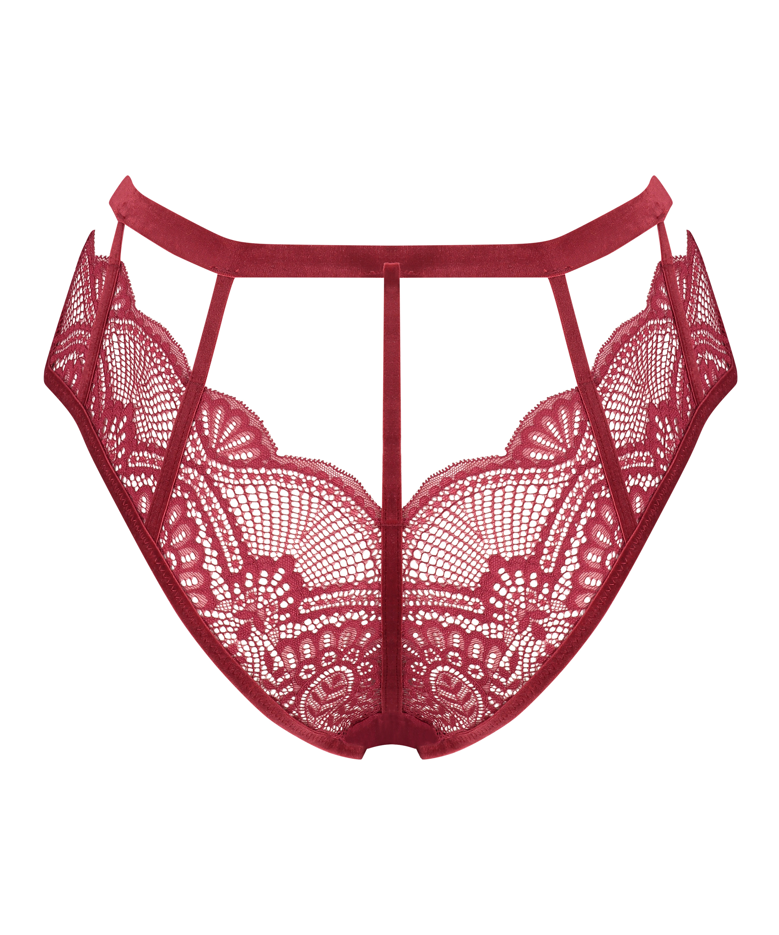 Slip brésilien ouvert Blondie, Rouge, main