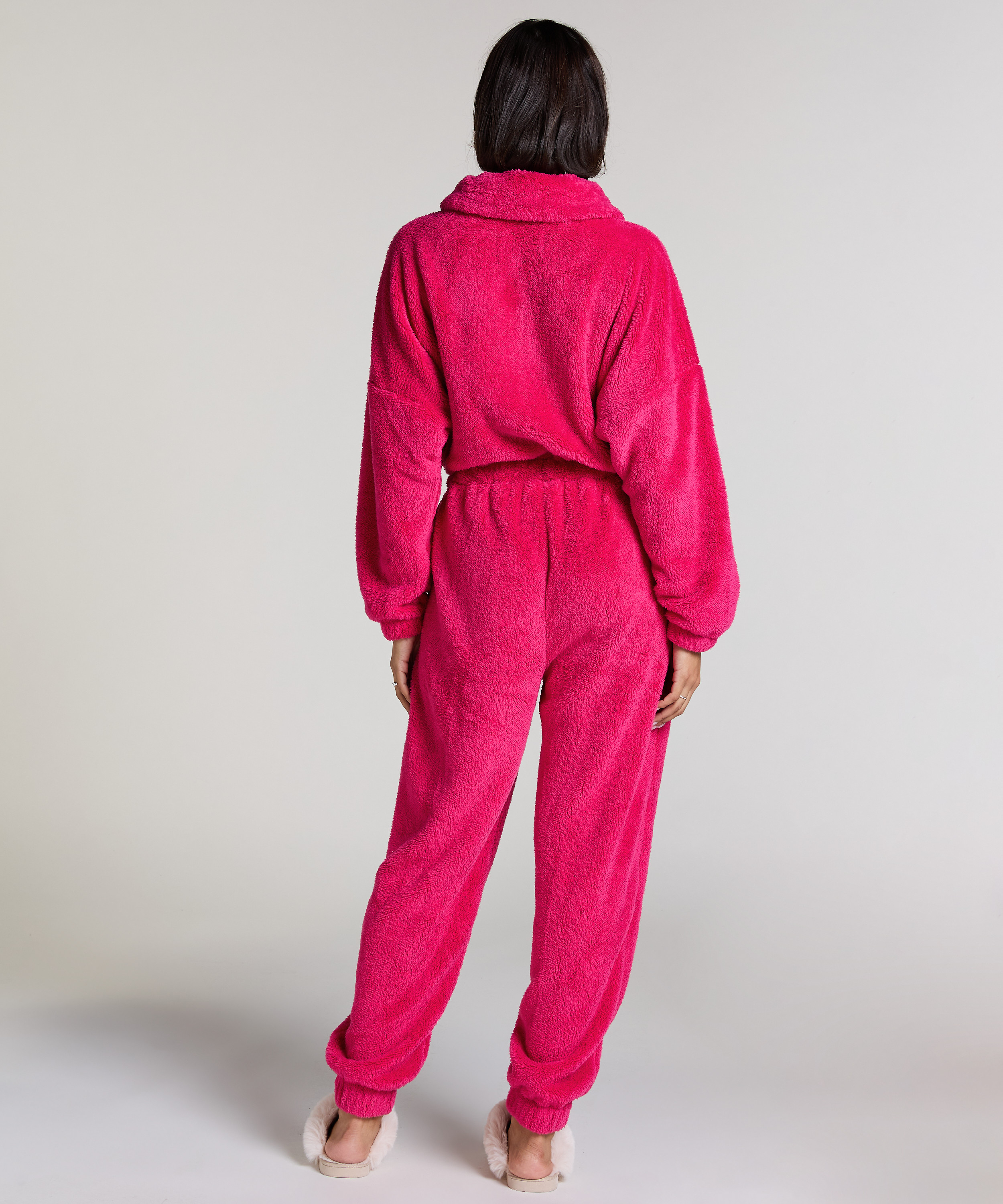 Combinaison Fleece, Rose, main