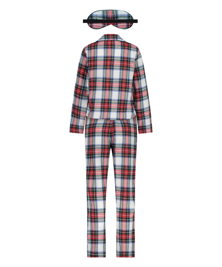 Pyjama Check Twill, Blanc