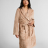 Robe de chambre courte en fleece, Beige