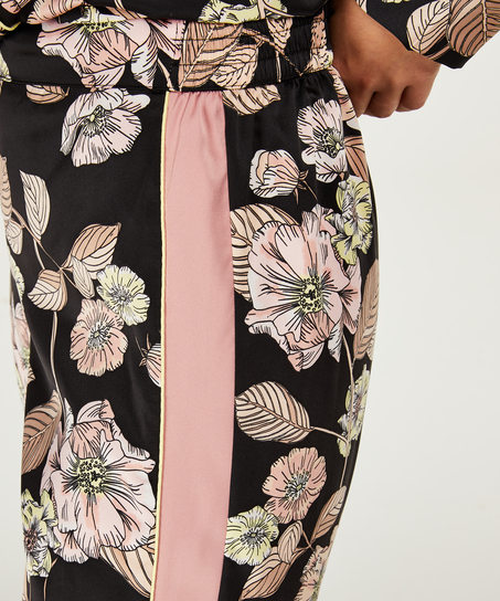 Pantalon de pyjama satiné Emily, Noir
