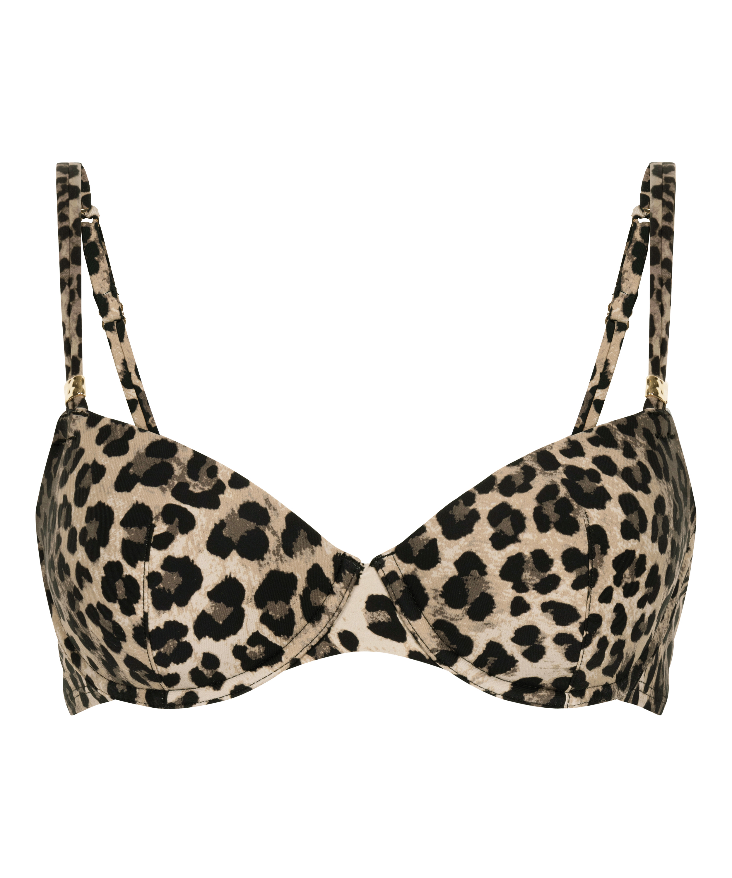 Haut de bikini à armatures rembourré Animalia, Marron, main