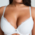 Soutien-gorge à armatures préformé push-up Marine, Blanc