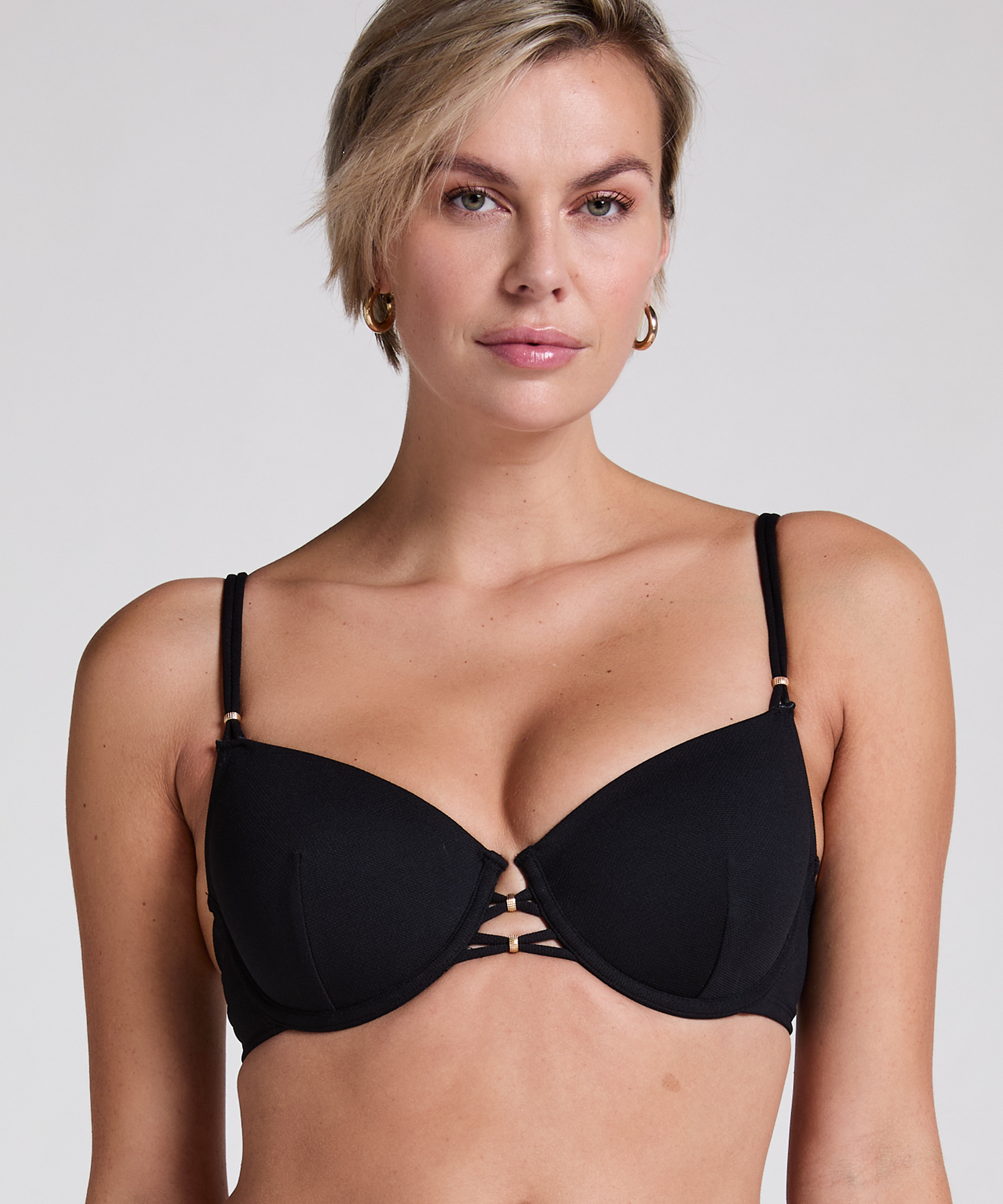 Haut de bikini Holbox, Noir, main