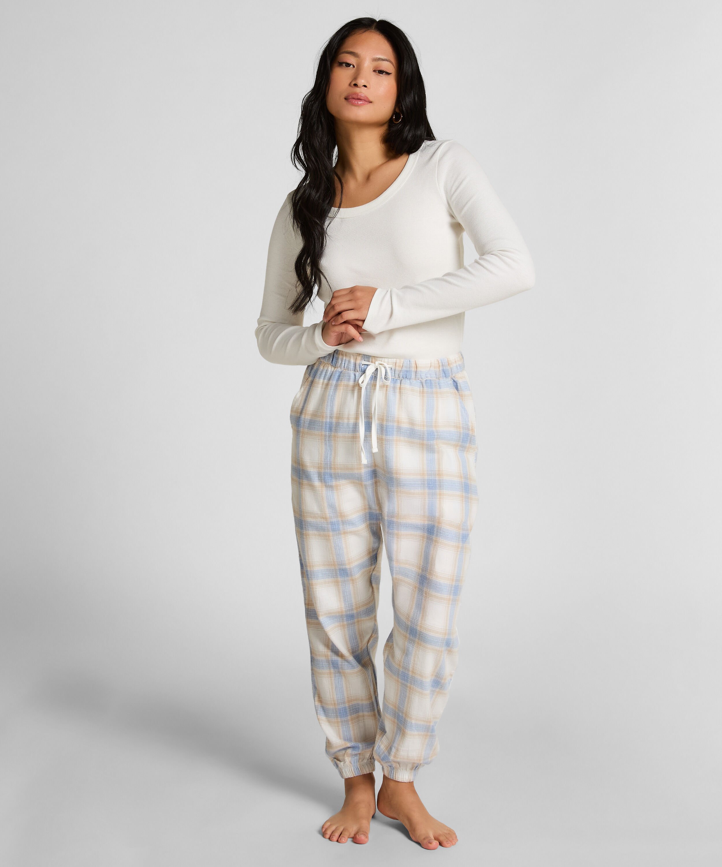 Petite pantalon de pyjama en sergé, Bleu