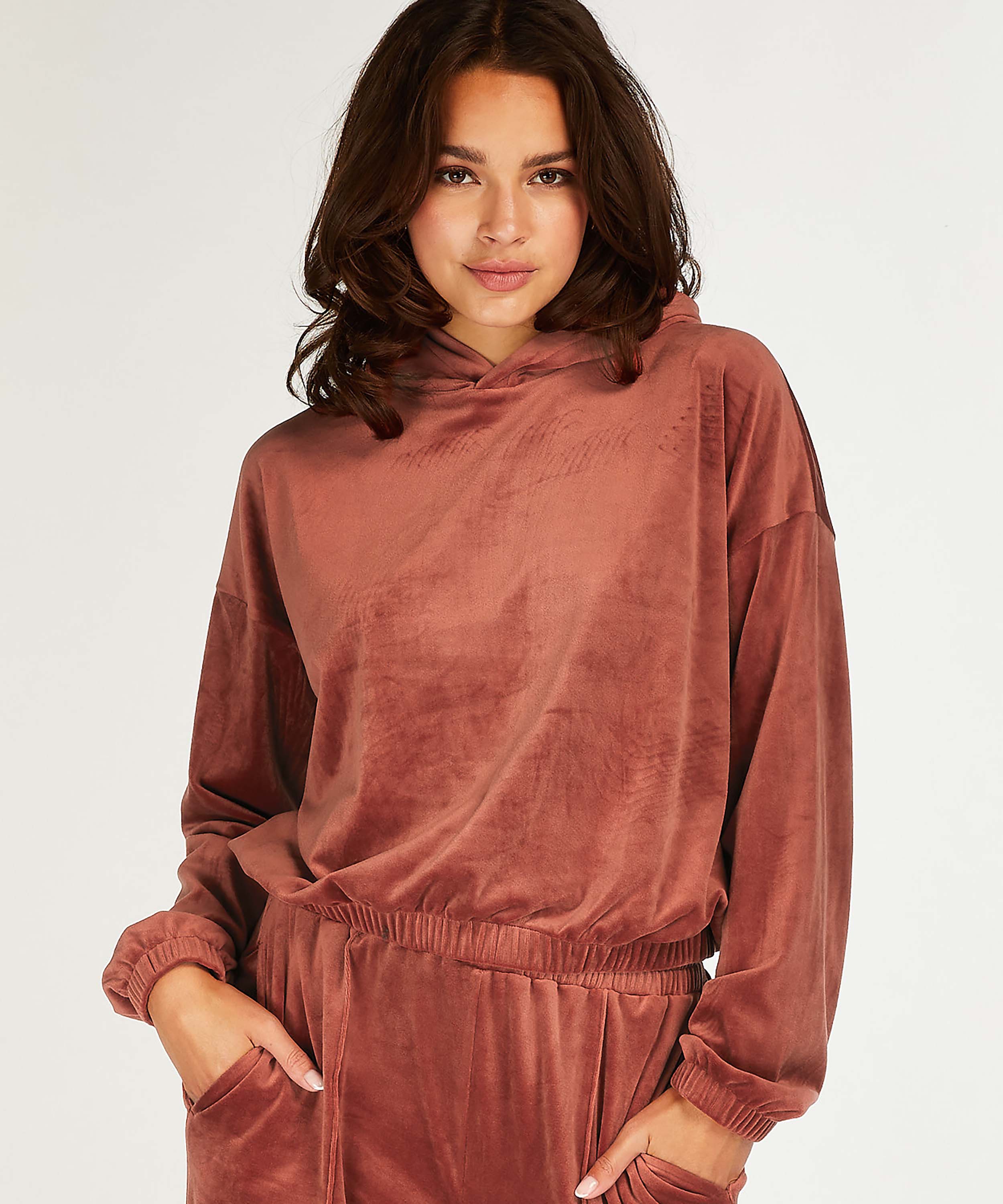 Haut Velours, Marron, main