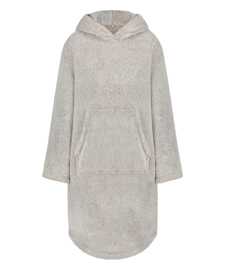 Hoodie en flanelle et polaire, Gris