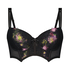 Soutien-gorge à armatures préformé longline Amelie, Noir