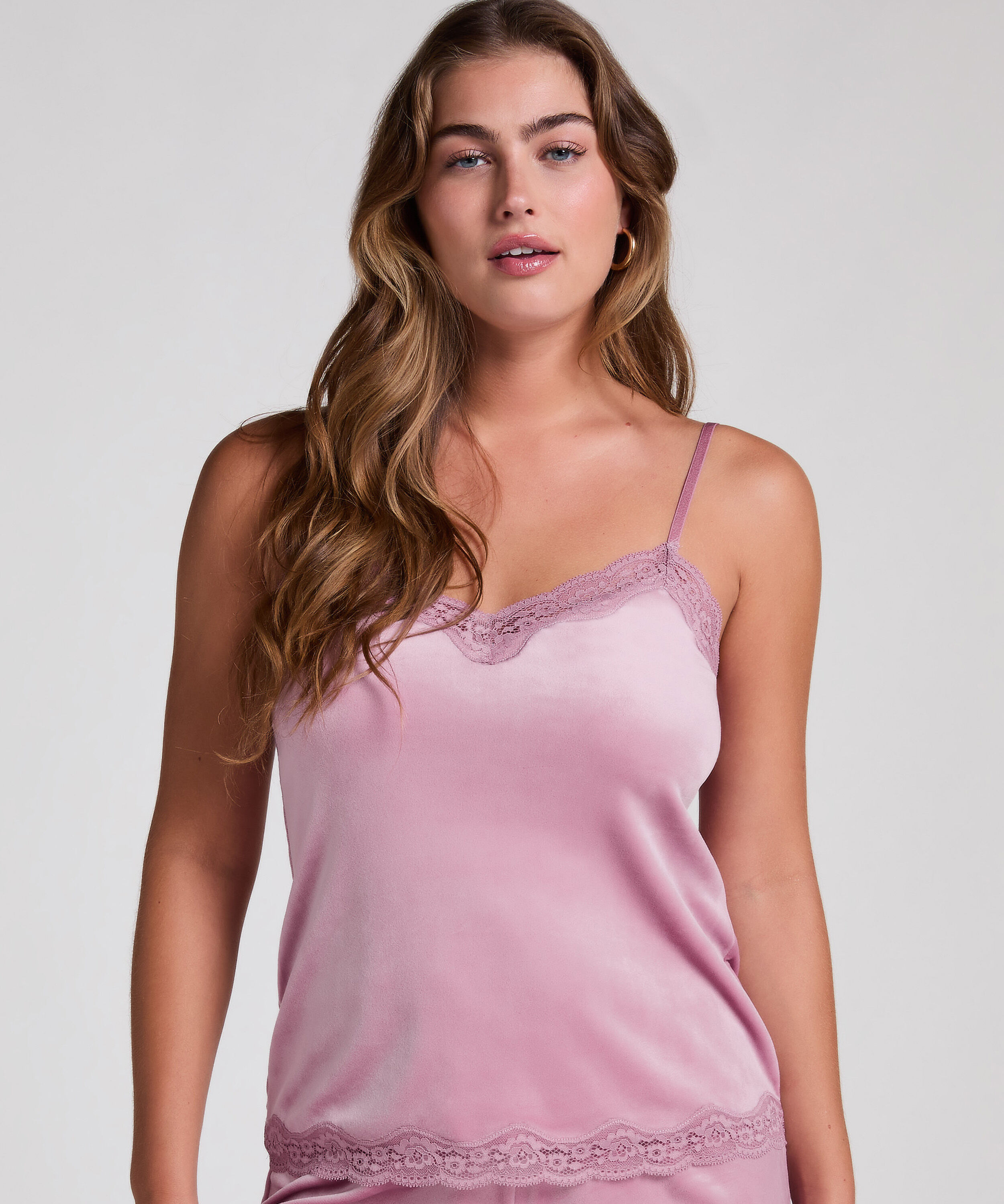 Camisole velours Dentelle, Violet Camisole velours Dentelle, Violet