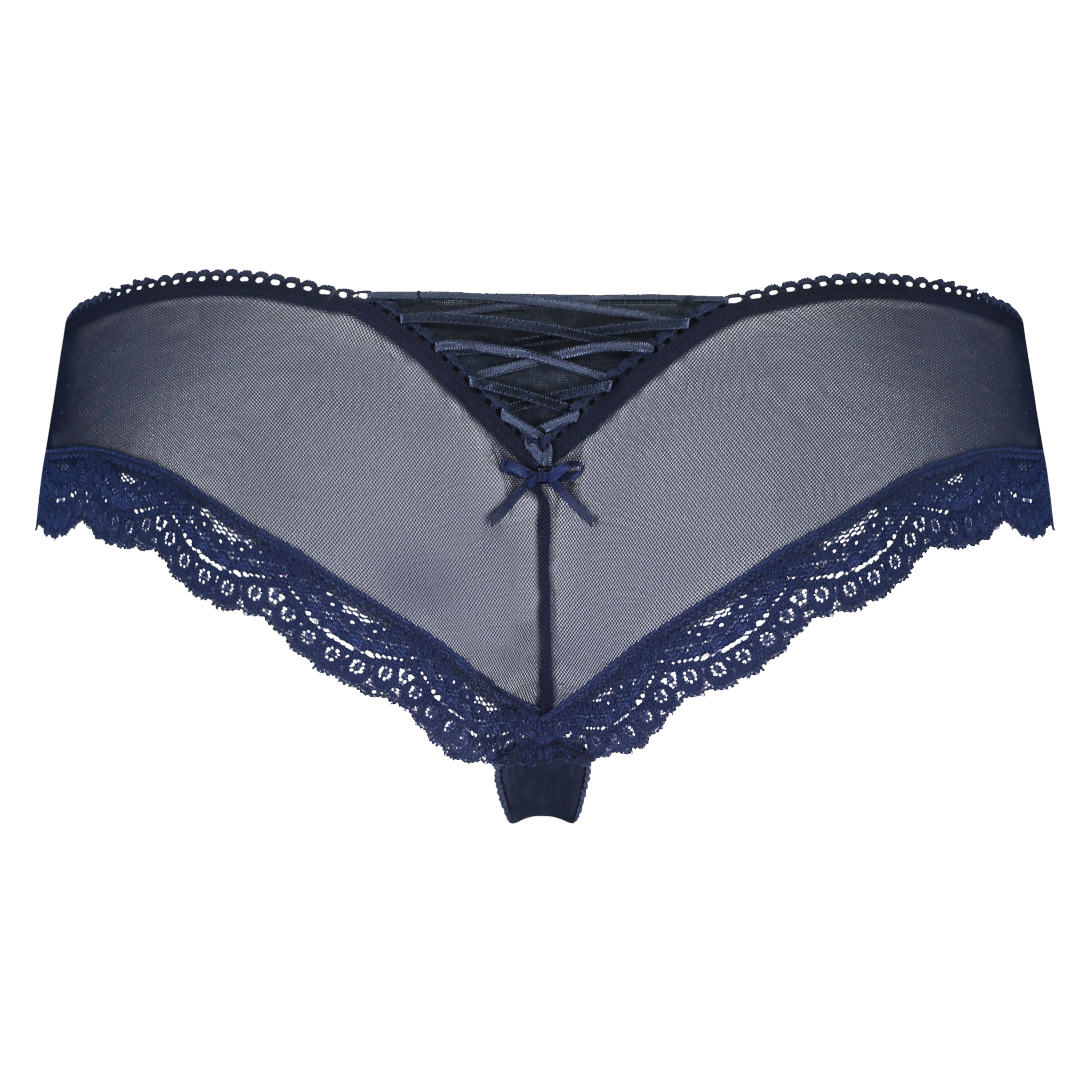 Slip brésilien Carly, Bleu, main