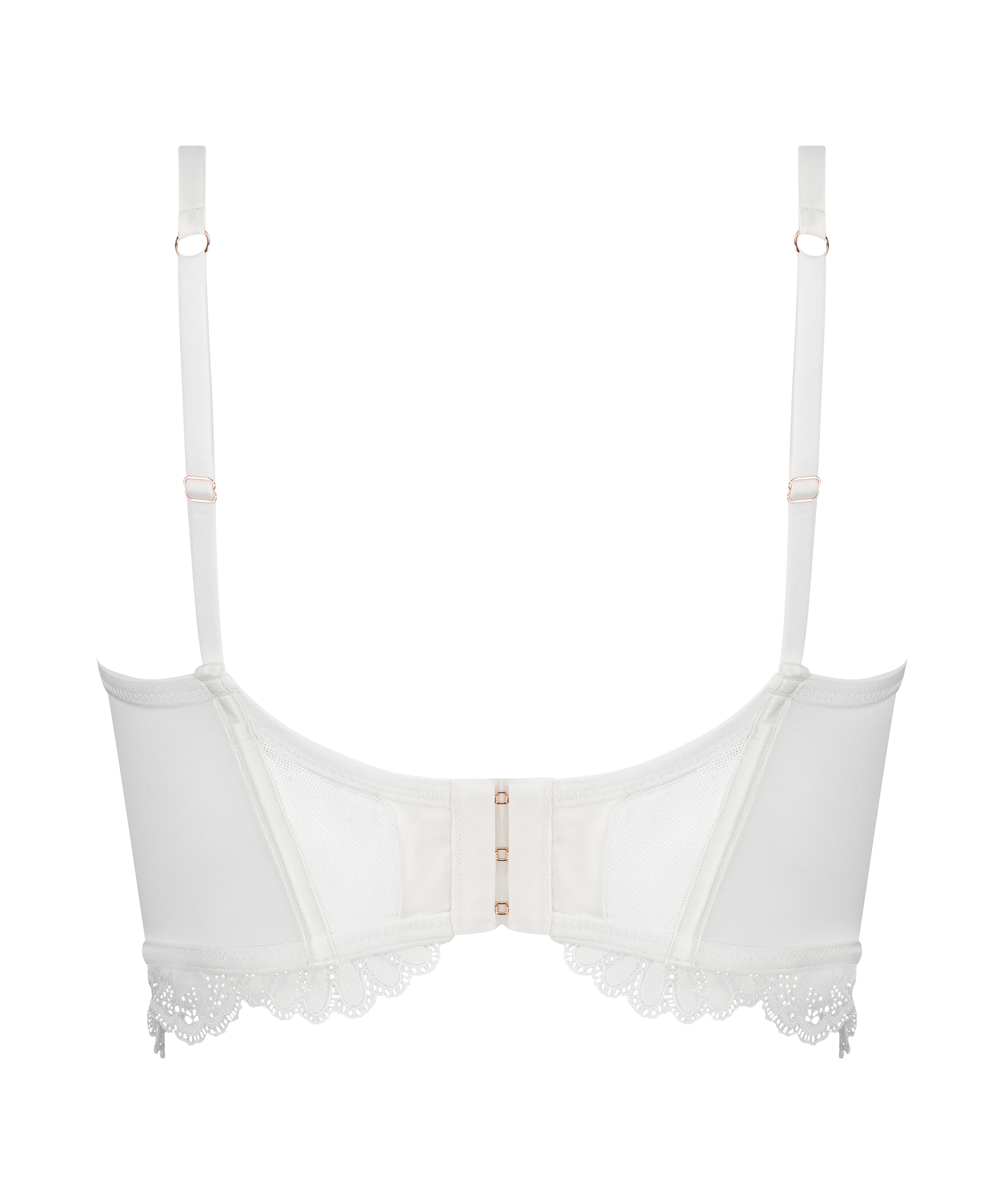 Soutien-gorge non-rembourré à armatures préformé longline Jamie, Blanc, main