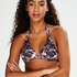 Top de bikini triangle Animaux, Noir