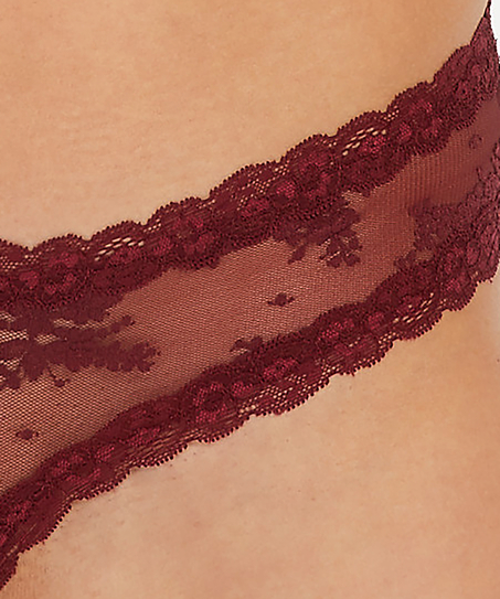 Slip brésilien V-shape mesh, Rouge