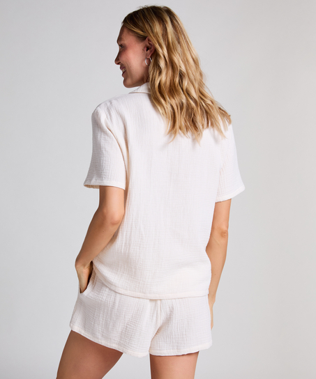 Short en mousseline, Blanc