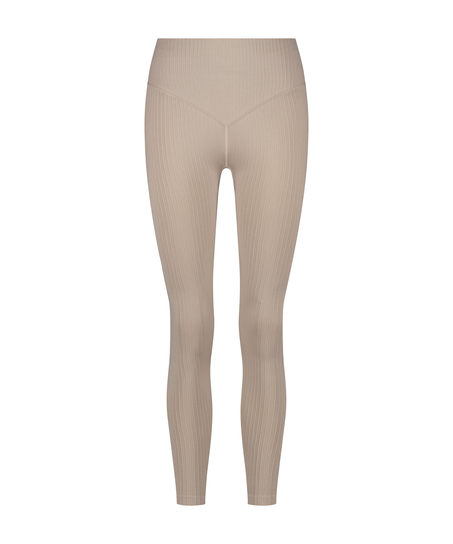 Legging de sport sans coutures taille haute HKMX, Beige