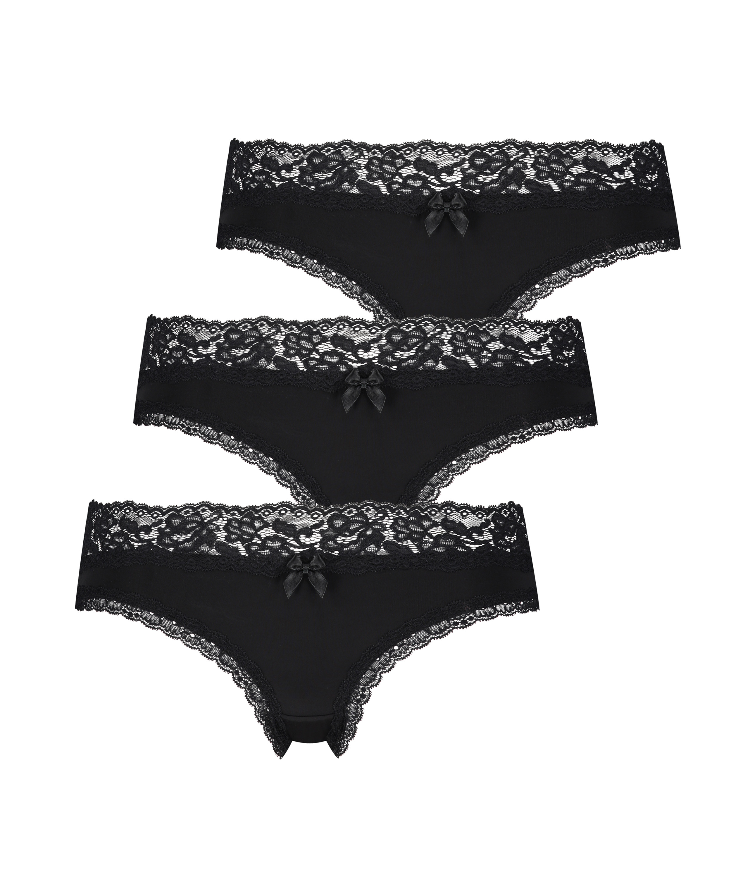 Lot de 3 culottes brésiliennes Dakota, Noir, main