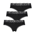 Lot de 3 culottes brésiliennes Dakota, Noir