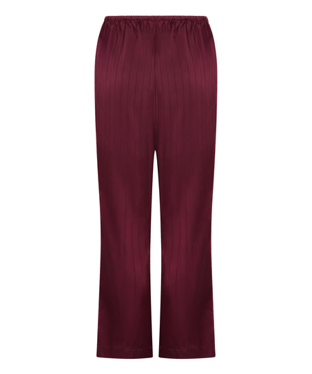 Pantalon à rayures en satin, Violet