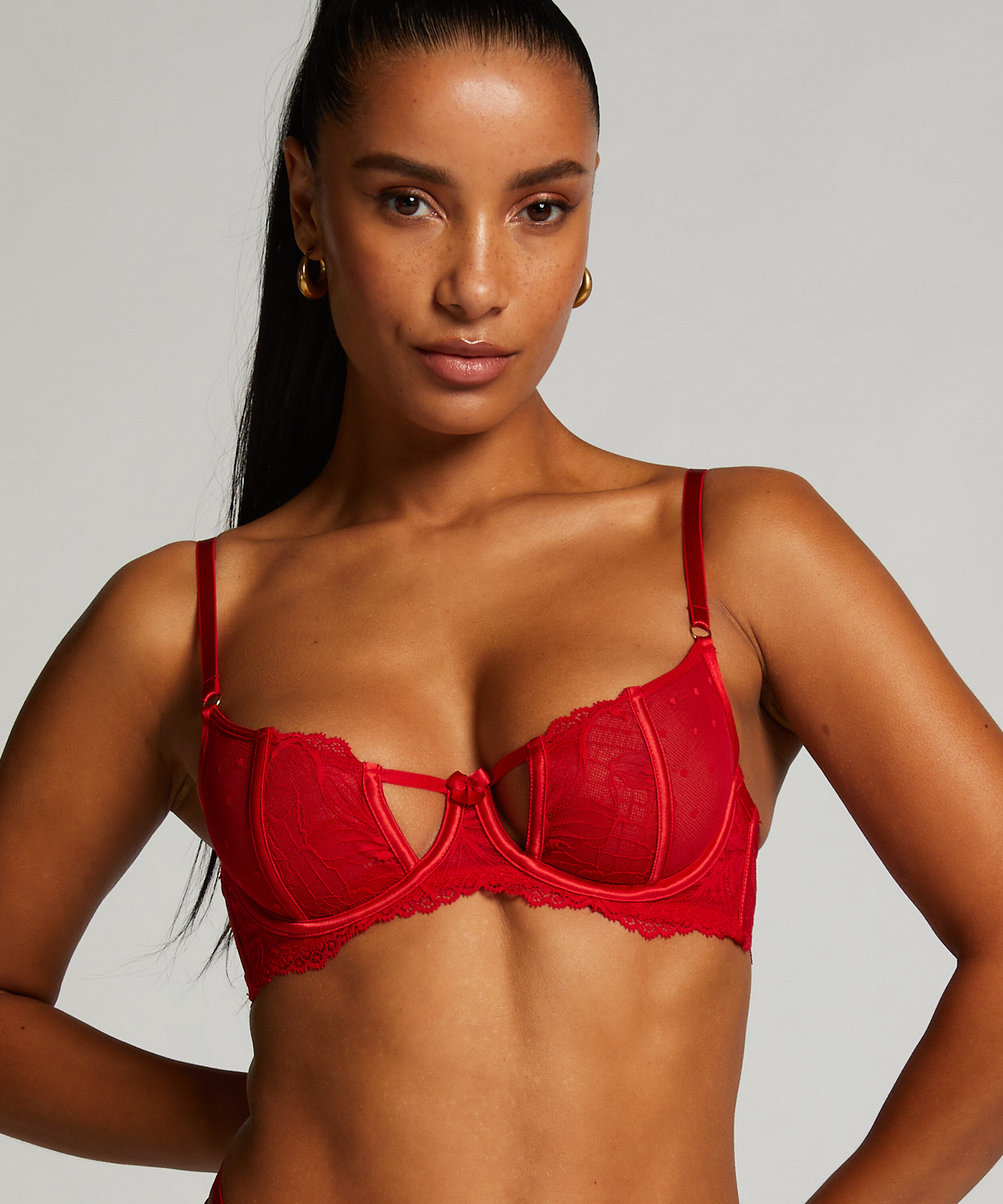 Soutien-gorge à armatures non préformé Lulu, Rouge