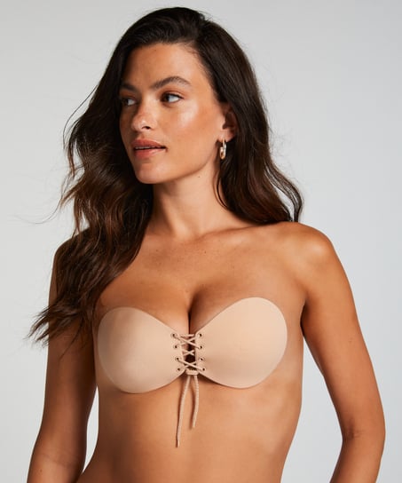 Soutien-gorge adhésif push-up, Beige