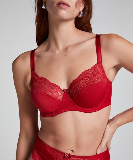 Soutien-gorge &agrave; armatures non-pr&eacute;form&eacute; Sophie, Rouge