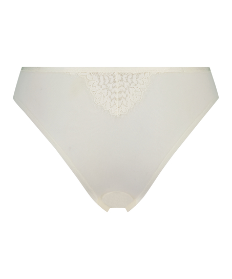 Slip brésilien échancré Chlo, Blanc