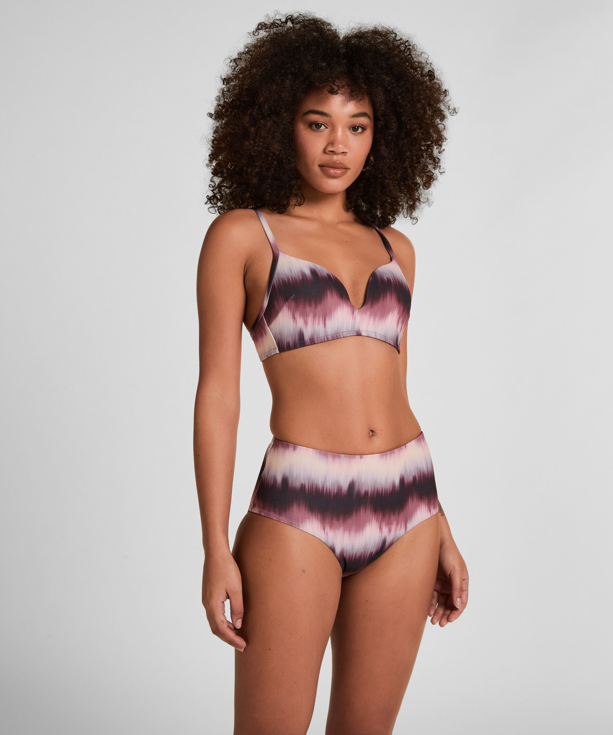 Bas de Bikini Taille Haute Mauritius, Violet Bas de Bikini Taille Haute Mauritius, Violet