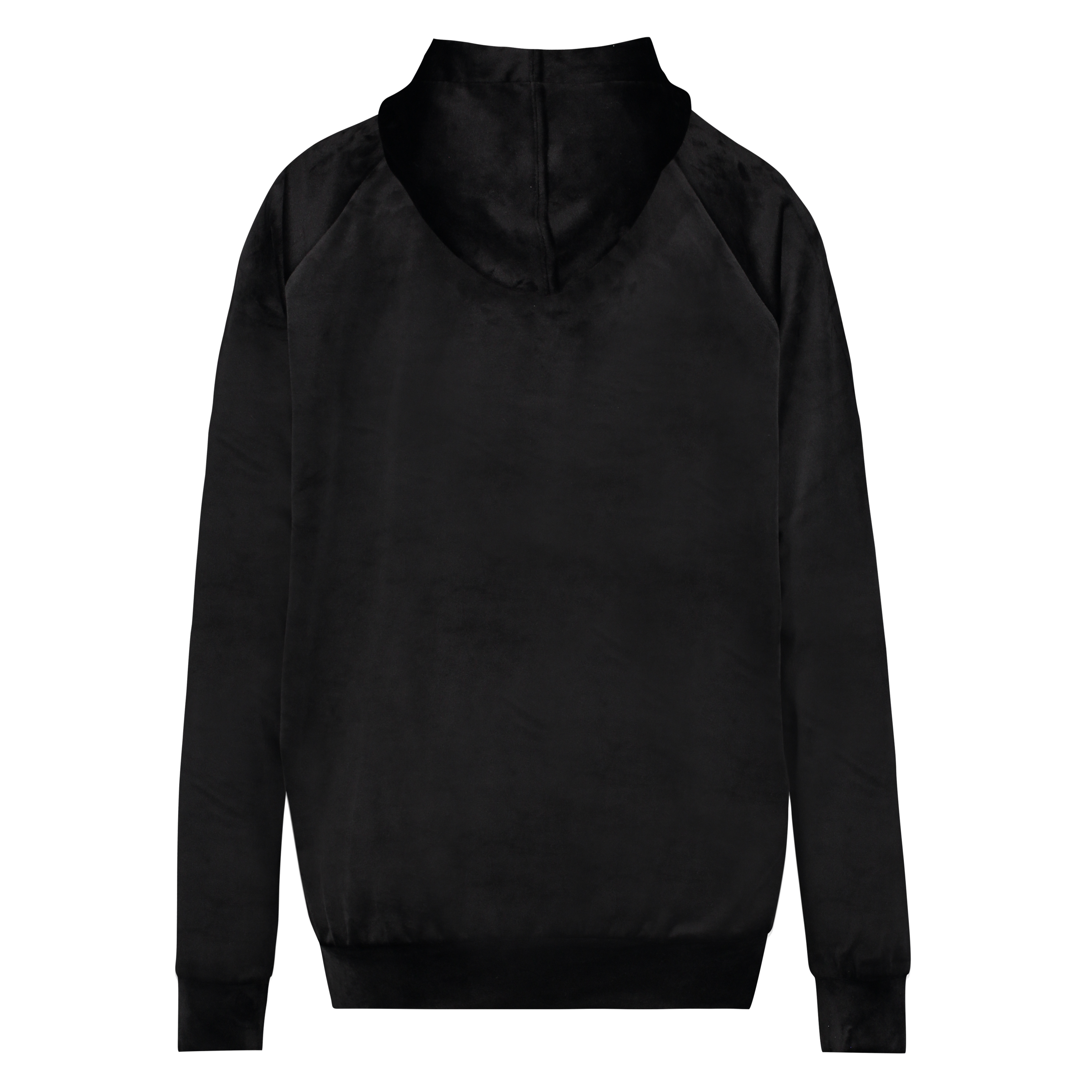 Haut de pyjama à manches longues en velours, Noir, main