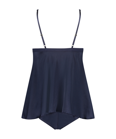 Babydoll Satin Mariah, Bleu