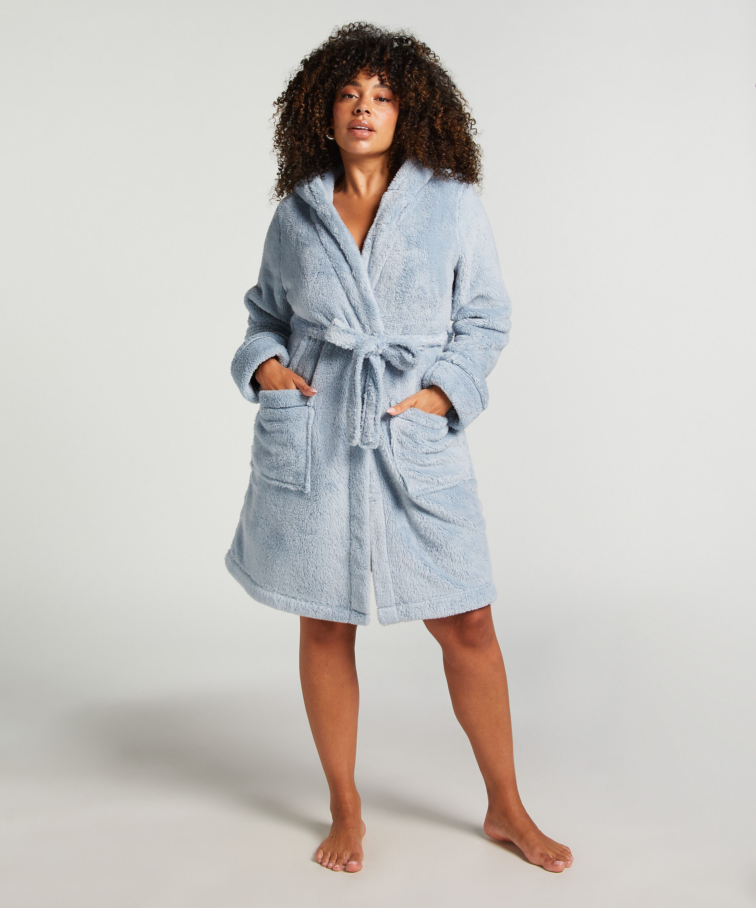 Peignoir Fleece, Bleu