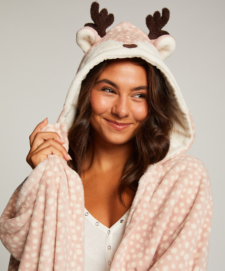 Plaid câlin Renne, Rose