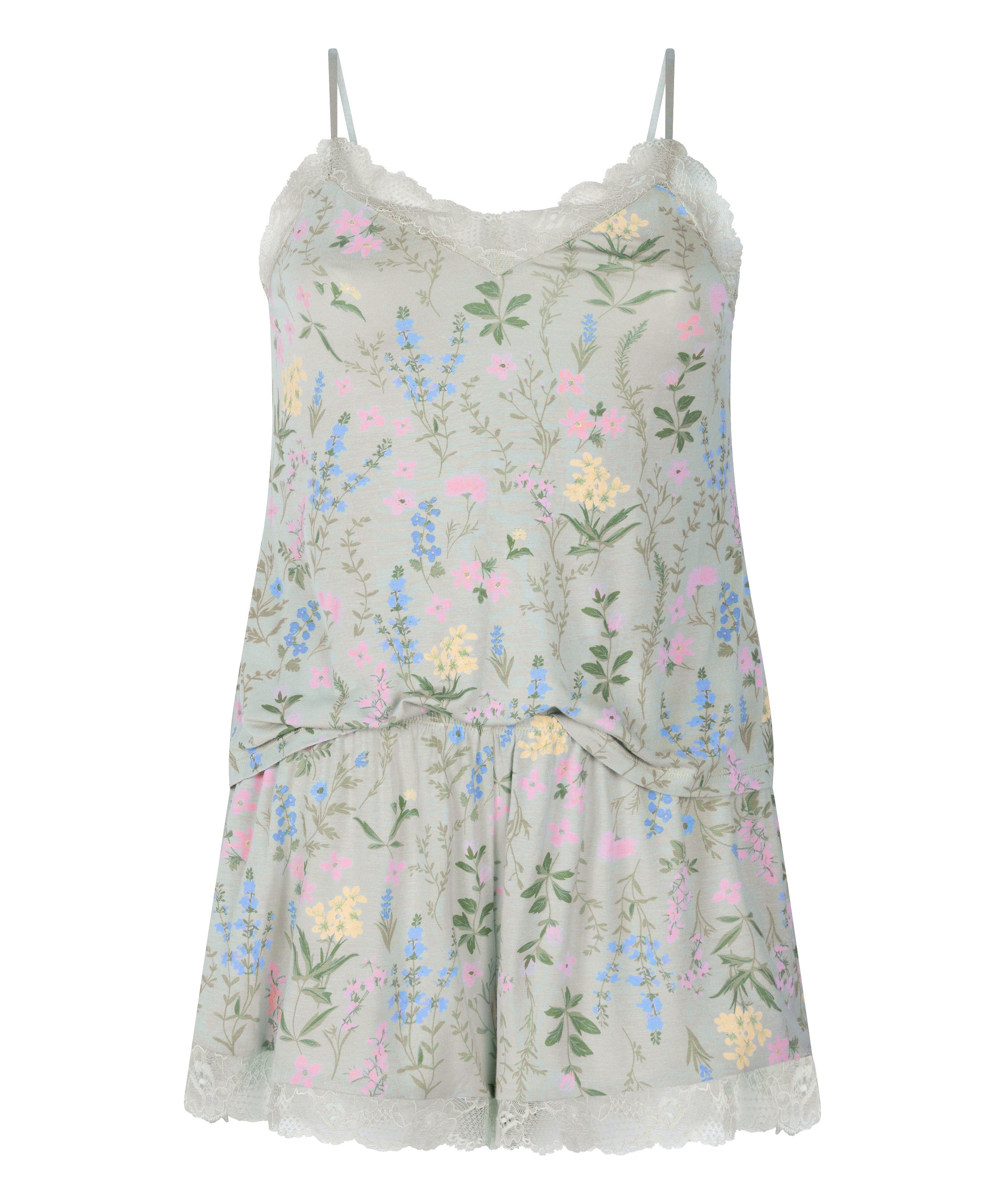 Ensemble de pyjama court Cami, Vert, main