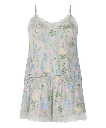 Ensemble de pyjama court Cami, Vert