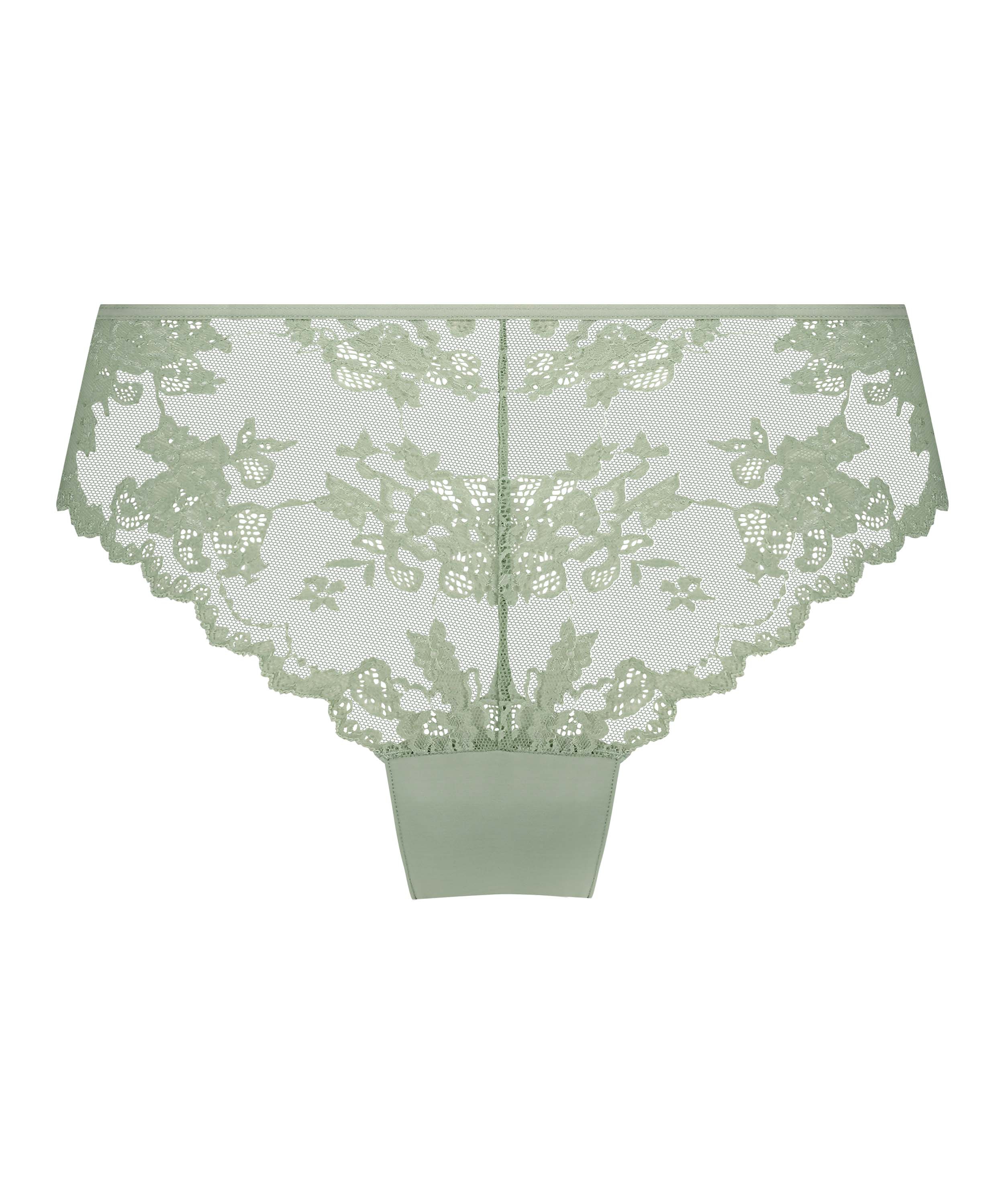 Slip brésilien Invisible Lace Back, Vert, main