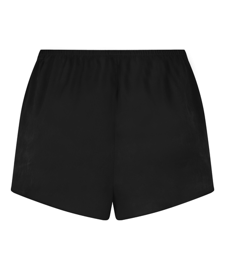 Short en satin Minimal, Noir