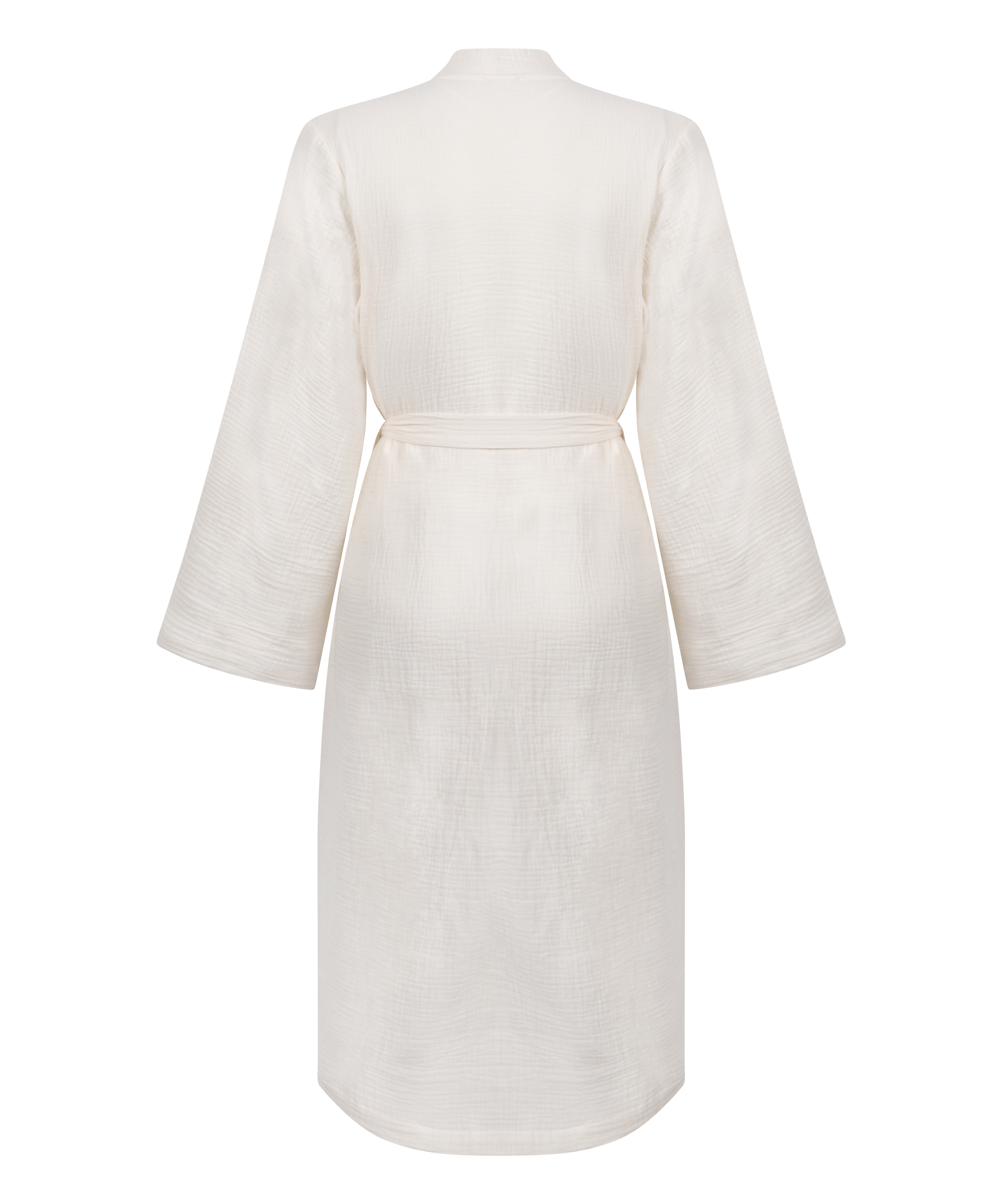 Robe longue en mousseline, Blanc, main