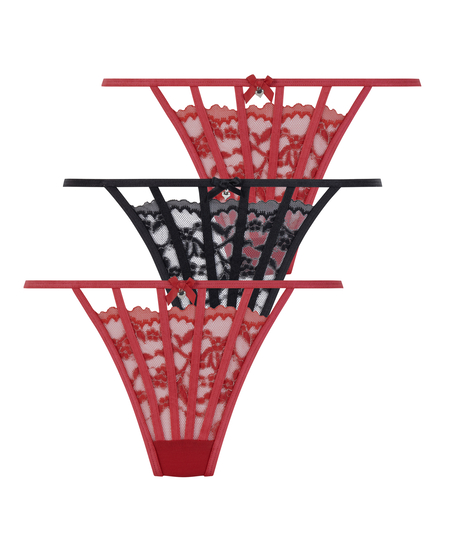 Pack de 3 strings, Rouge