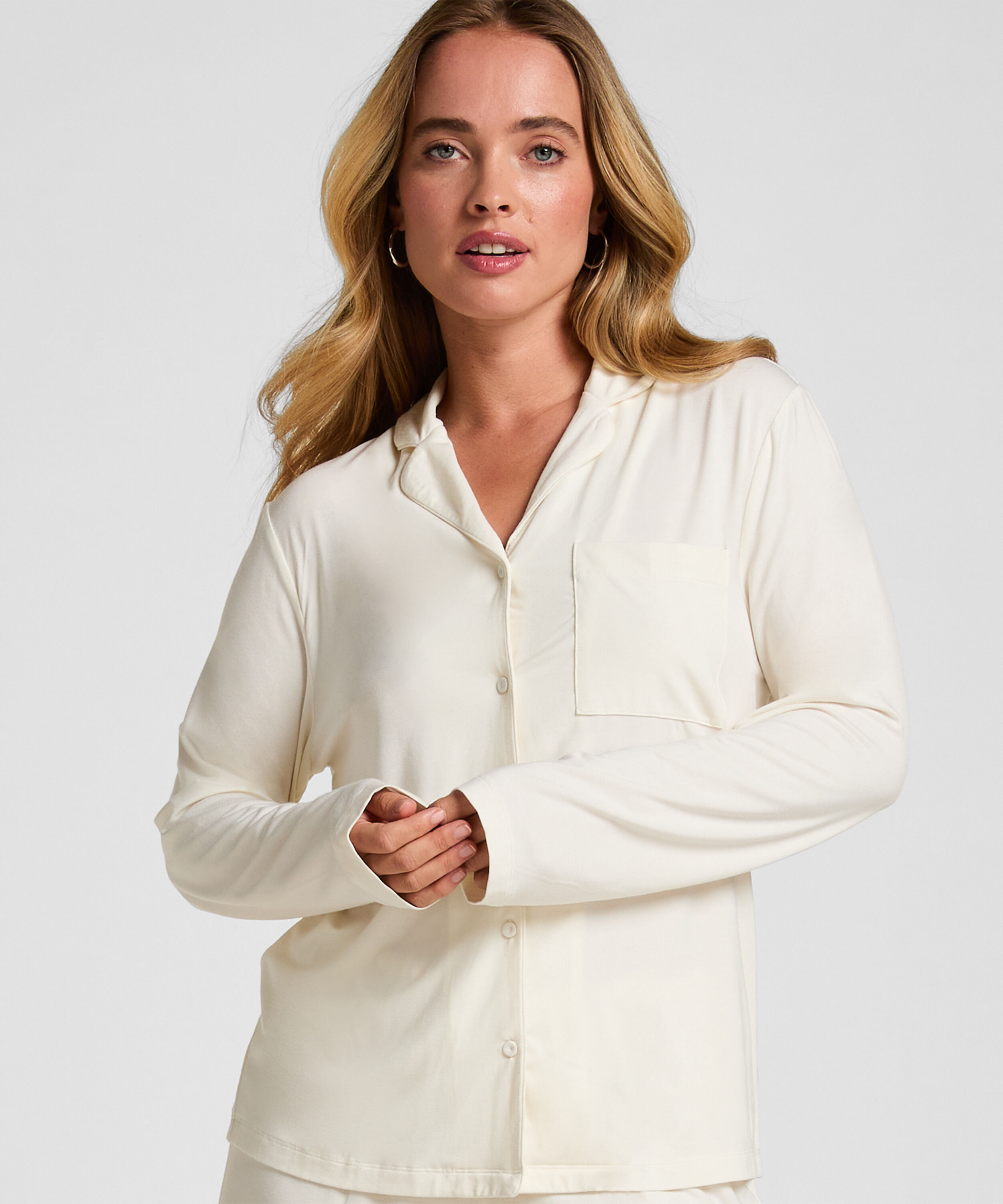 Veste à manches longues en jersey Essential, Blanc Veste à manches longues en jersey Essential, Blanc