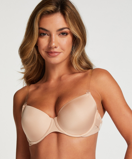 Soutien-gorge à armatures préformé Transparent Back, Beige