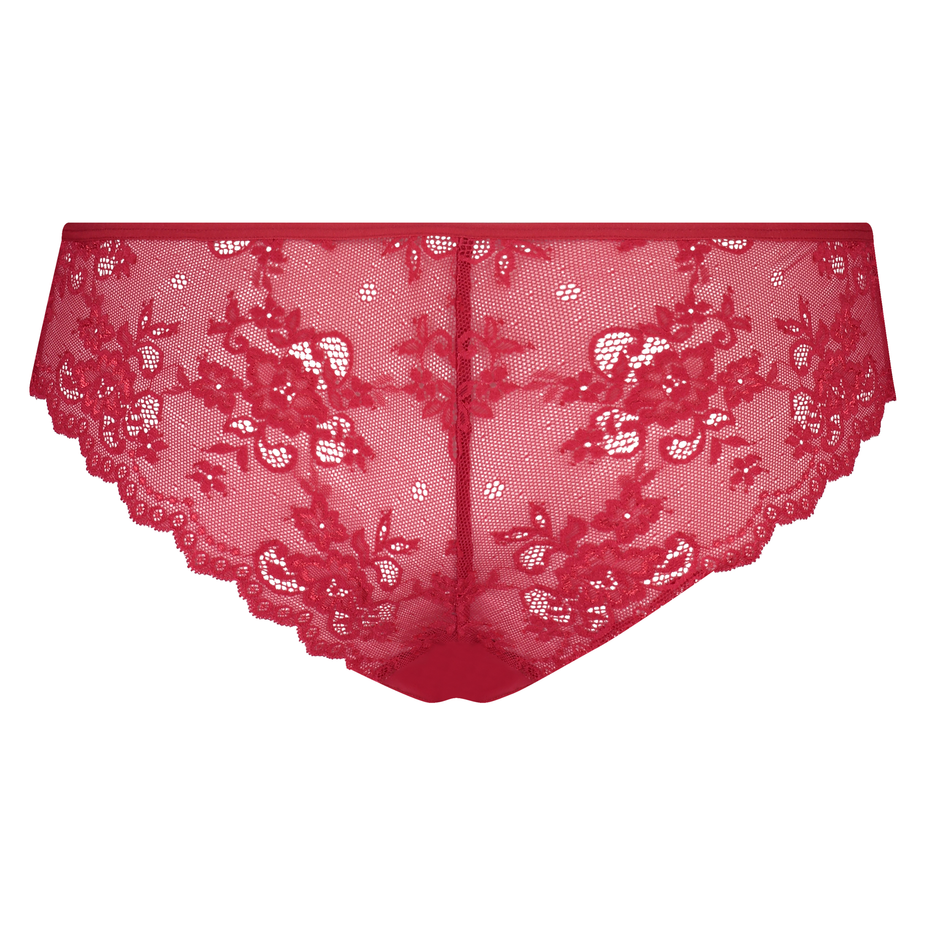 Slip br&eacute;silien Invisible Lace Back, Rouge, main