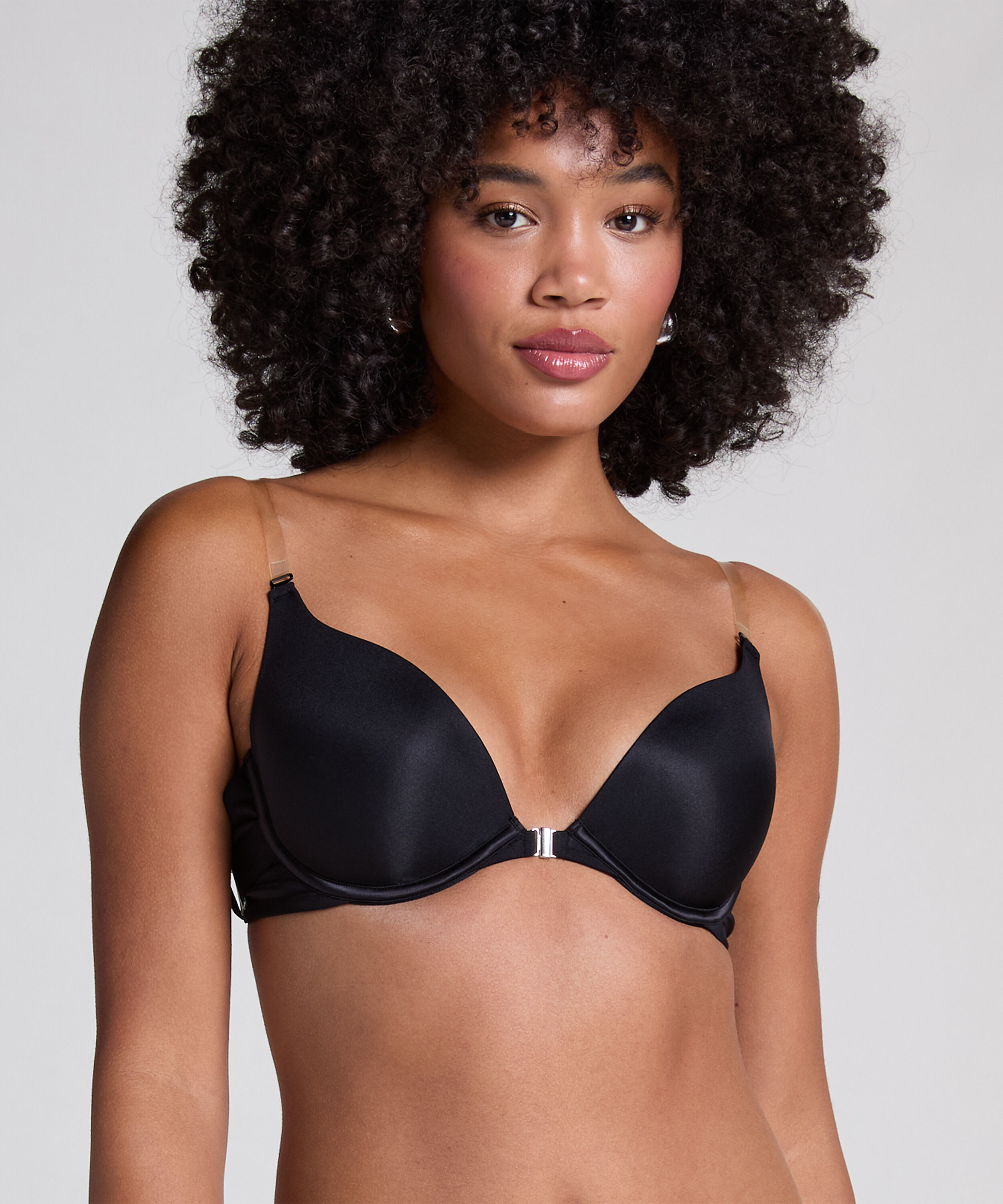Soutien-gorge &agrave; armatures pr&eacute;form&eacute; push-up Transparant, Noir